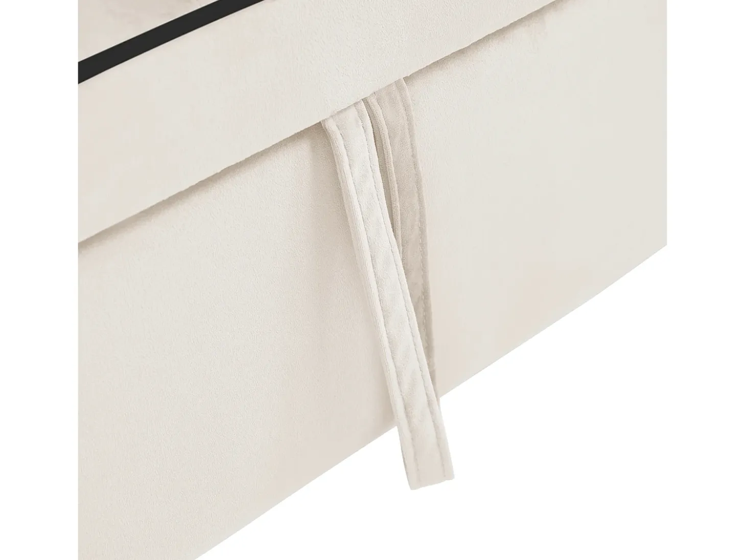 Sofá convertible individual de terciopelo beige con soporte para teléfono y portavasos, ideal para salón y dormitorio