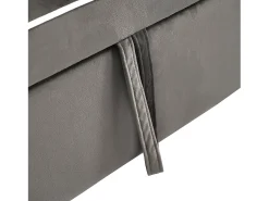 Sofá convertible individual de terciopelo gris oscuro con soporte para teléfono y portavasos, ideal para salón y dormitorio