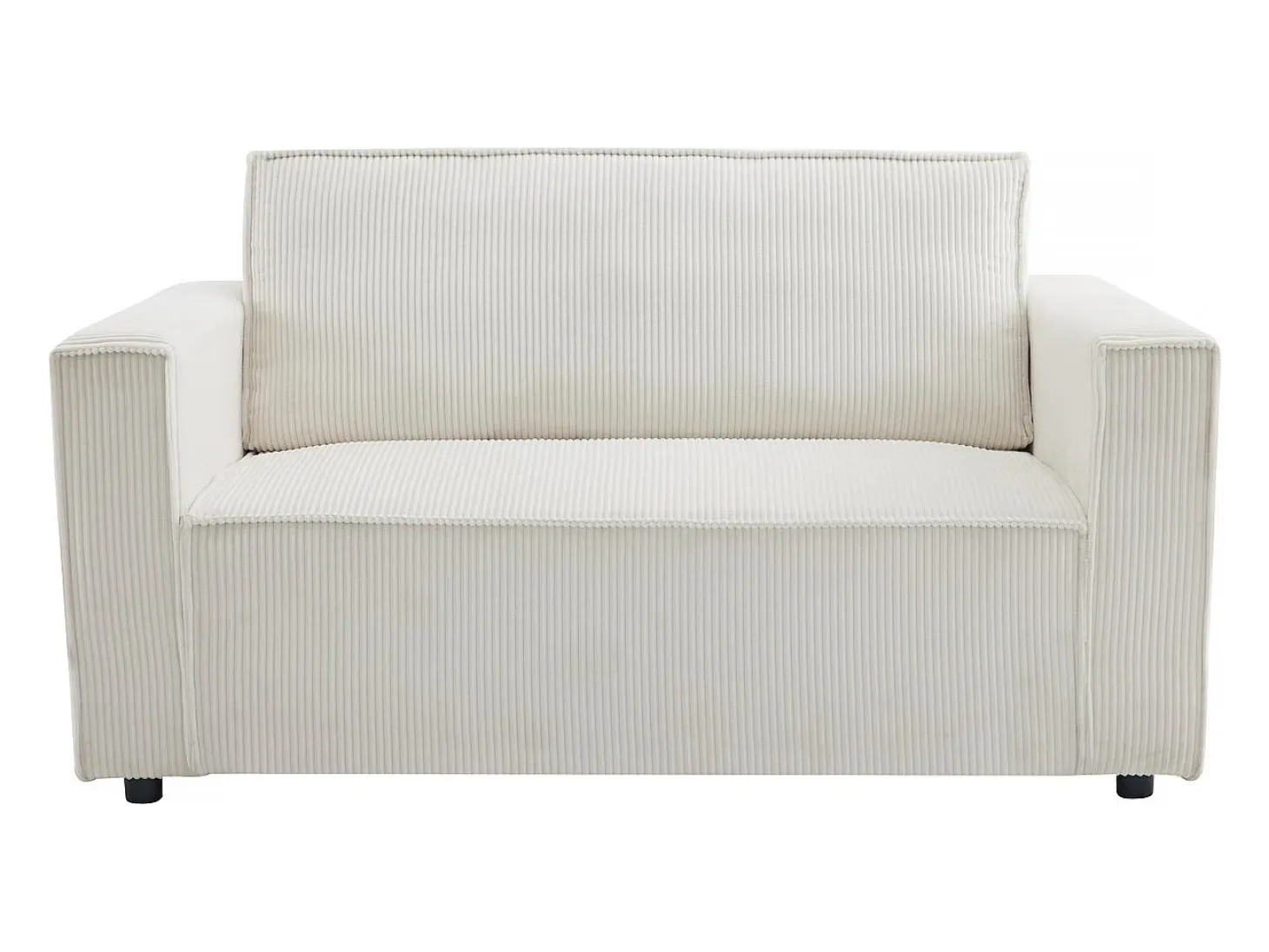 Sofá convertible recto de pana <> - 2 asientos - Beige