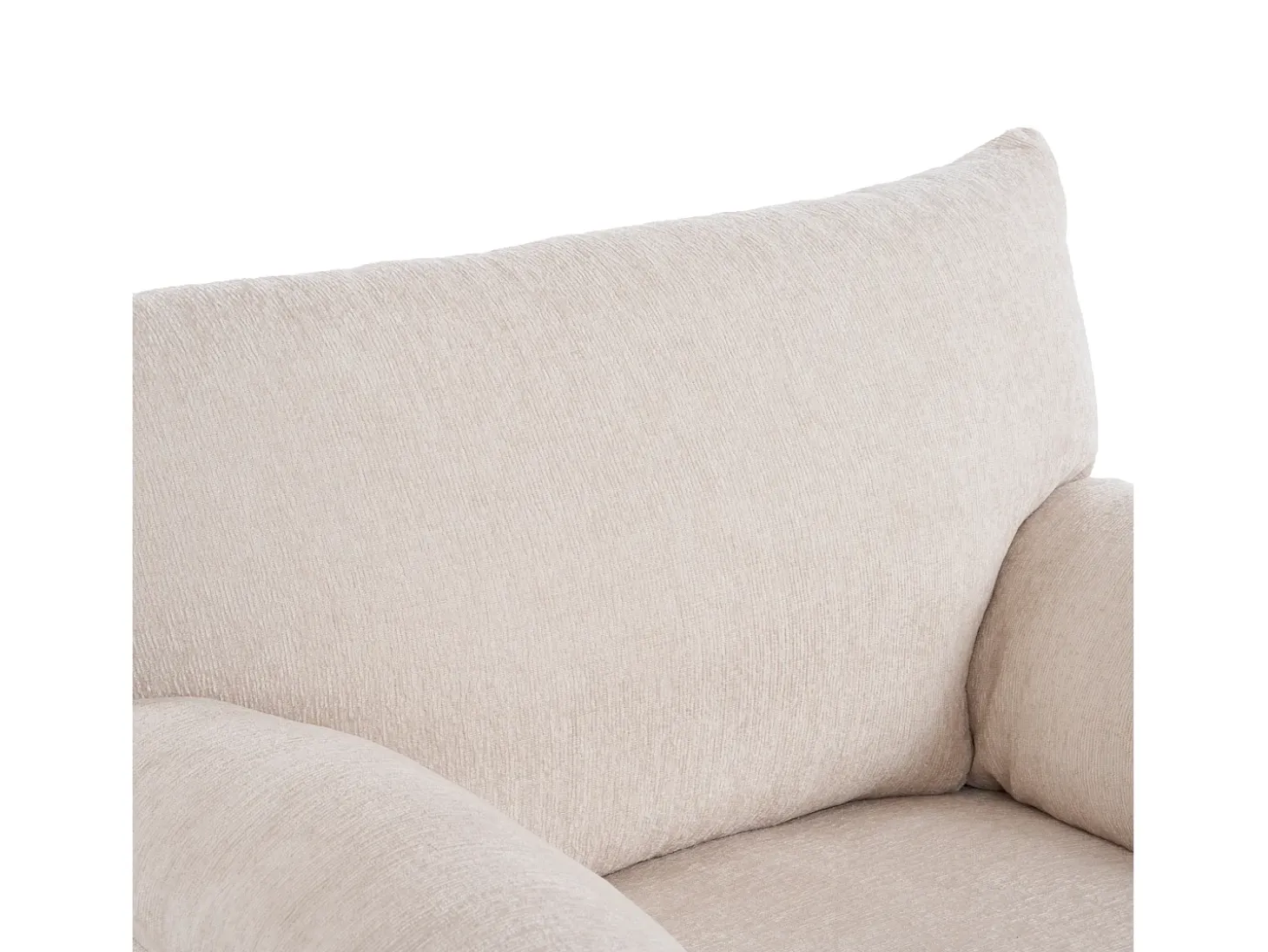 Sofá de 1 plaza con reposabrazos suaves, tela de chenilla beige - para sala de estar, dormitorio o rincón de lectura