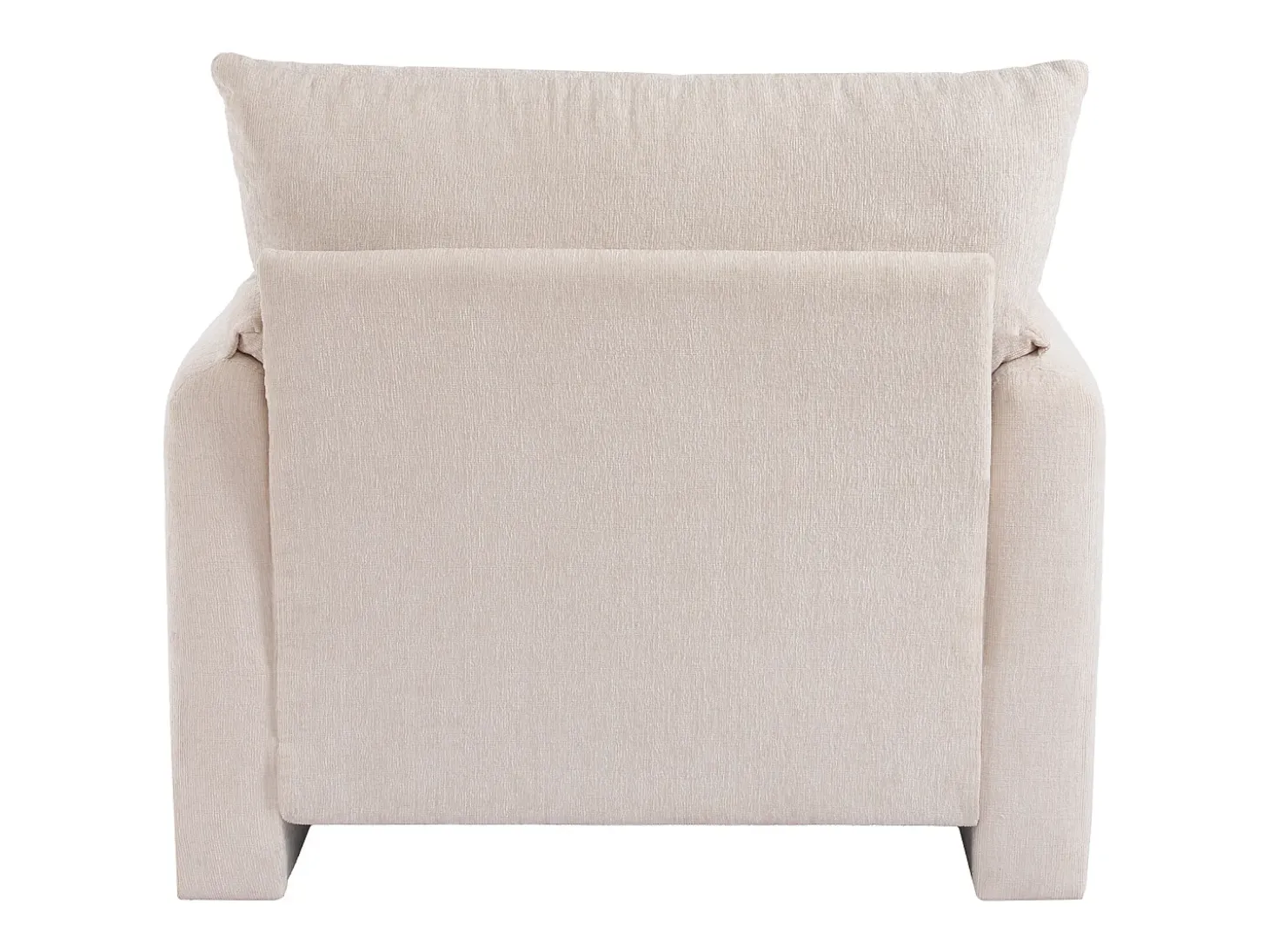 Sofá de 1 plaza con reposabrazos suaves, tela de chenilla beige - para sala de estar, dormitorio o rincón de lectura