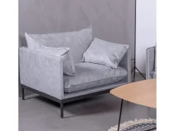 Sofá de 1 plaza tapizado en poliéster - Skyline - Gris