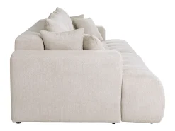 Sofá de 4 plazas con asiento cómodo y profundo de tela texturizada beige MOTINO
