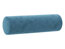 Sofá de 3 plazas con cojines terciopelo azul 180 cm