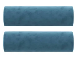Sofá de 2 plazas con cojines terciopelo azul 120 cm