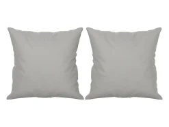 Sofá de 3 plazas con cojines tela microfibra gris claro 180 cm