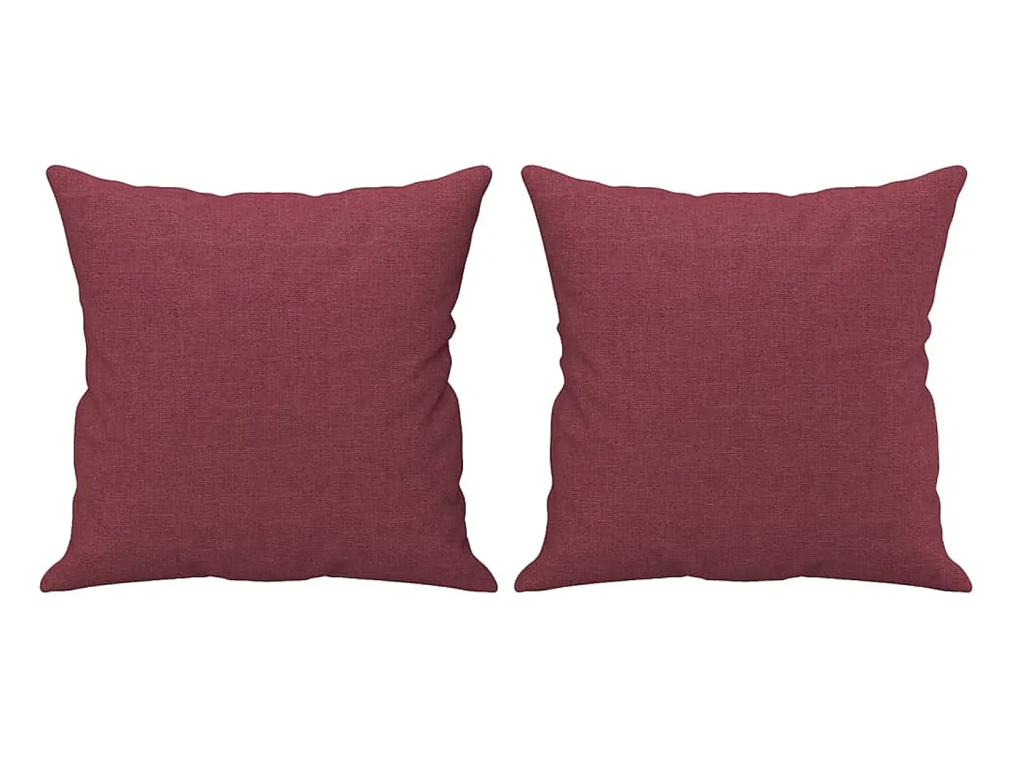 Sofá de 3 plazas con cojines tela rojo tinto 180 cm