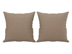 Sofá de 2 plazas con cojines cuero sintético capuchino 120 cm