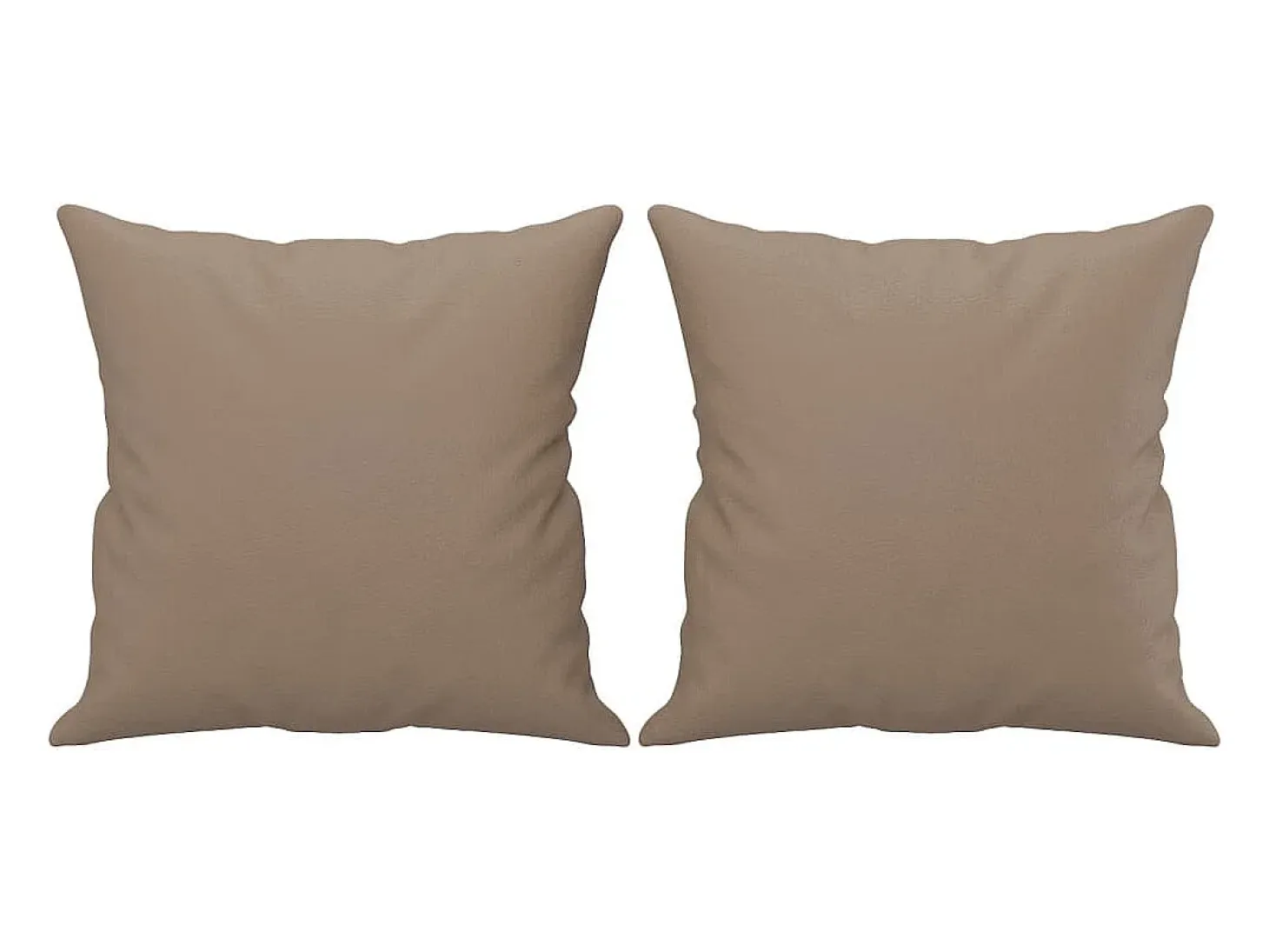 Sofá de 2 plazas con cojines cuero sintético capuchino 120 cm