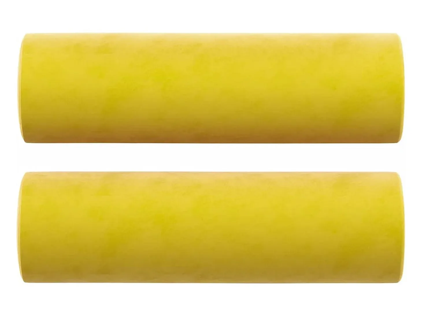 Sofá de 2 plazas con cojines terciopelo amarillo 140 cm