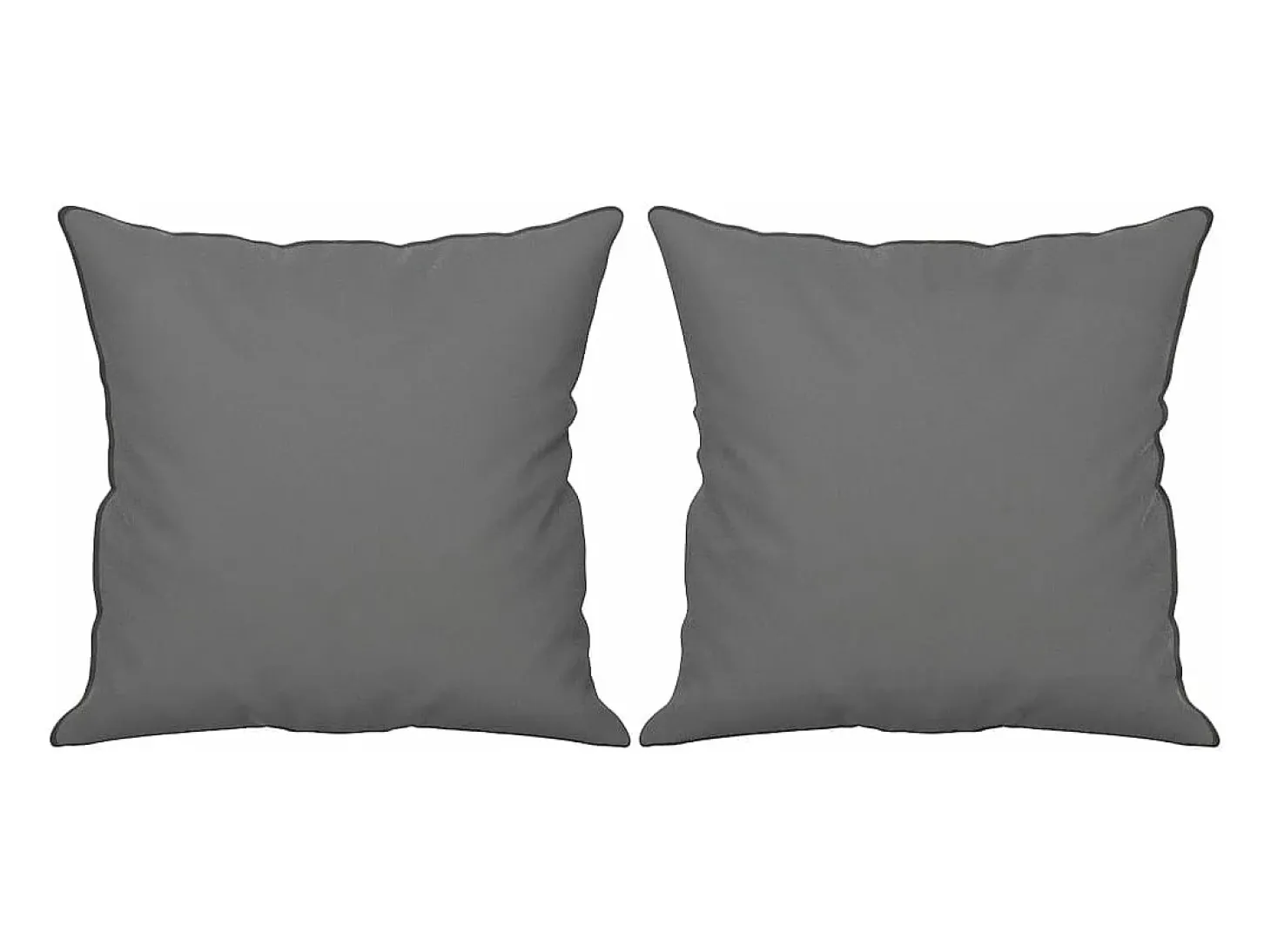 Sofá de 2 plazas con cojines tela microfibra gris oscuro 120 cm