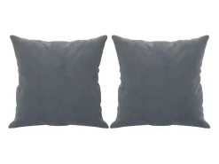 Sofá de 3 plazas con cojines terciopelo gris oscuro 180 cm