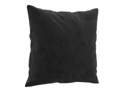 Sofá de 2 plazas con cojines terciopelo negro 140 cm