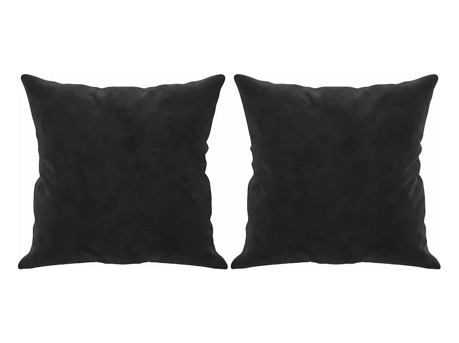 Sofá de 2 plazas con cojines terciopelo negro 140 cm