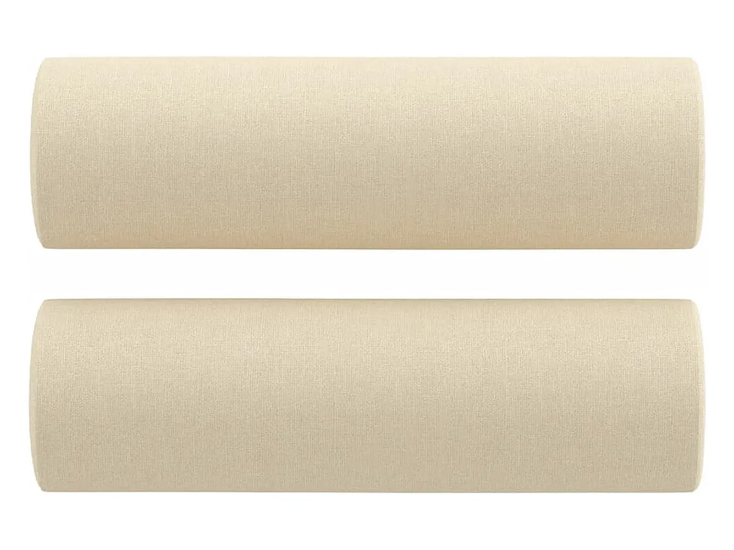 Sofá de 2 plazas con cojines tela color crema 120 cm