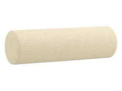 Sofá de 2 plazas con cojines tela color crema 120 cm