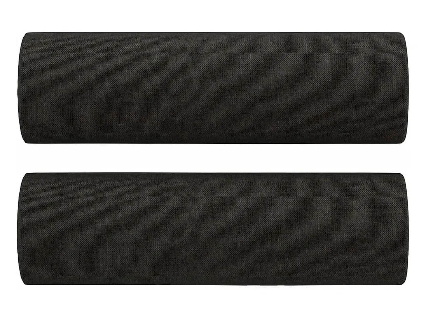 Sofá de 2 plazas con cojines tela negro 120 cm
