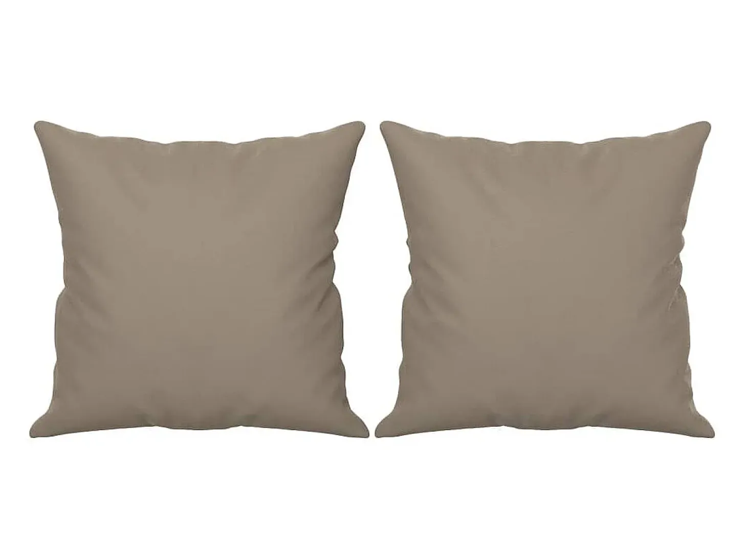 Sofá de 2 plazas con cojines tela microfibra gris taupe 140 cm