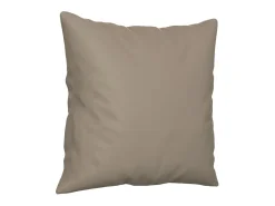 Sofá de 2 plazas con cojines tela microfibra gris taupe 140 cm