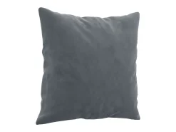 Sofá de 2 plazas con cojines terciopelo gris oscuro 140 cm