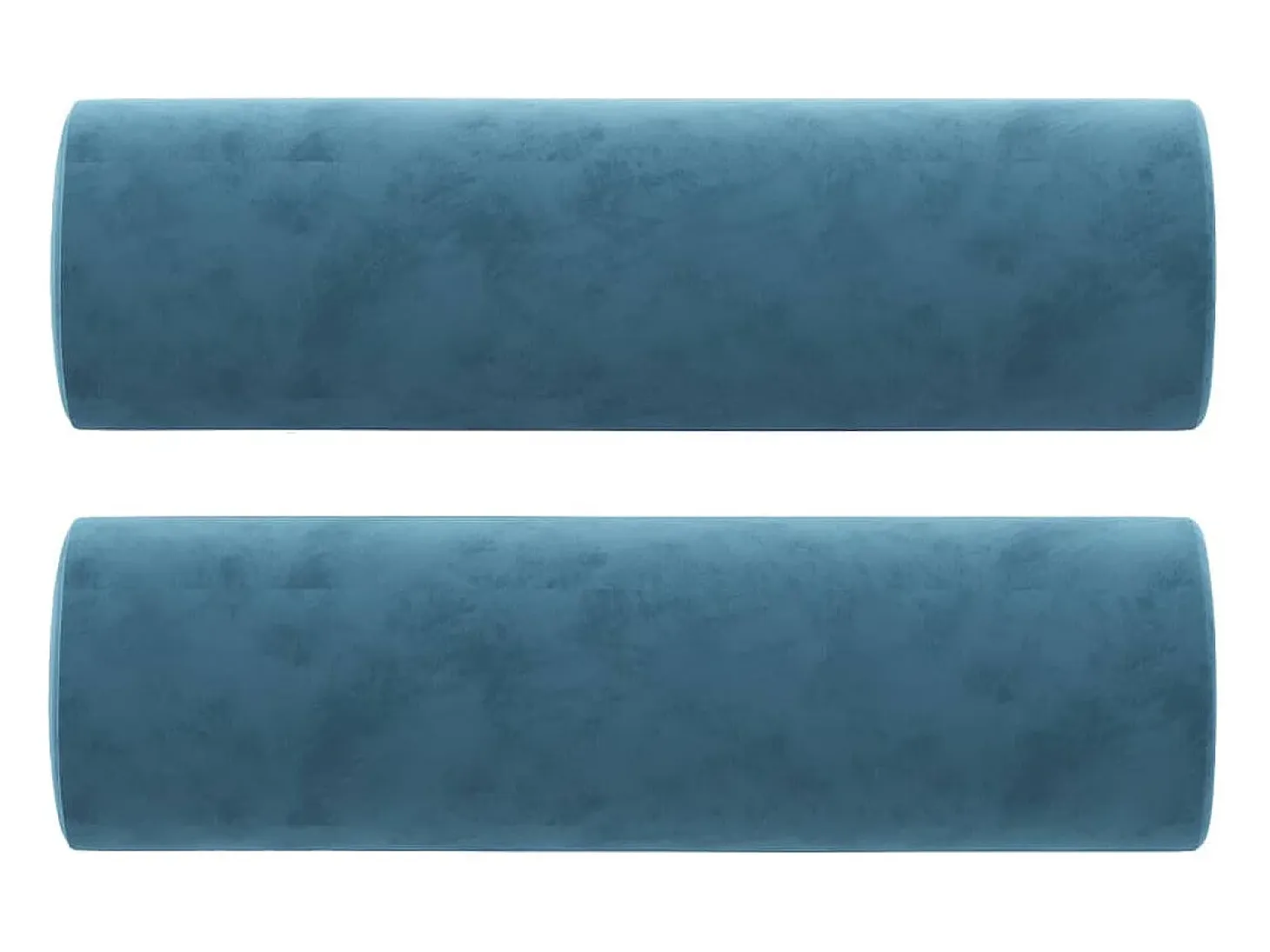 Sofá de 2 plazas con cojines terciopelo azul 140 cm