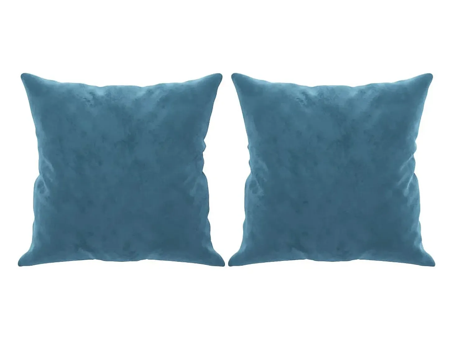 Sofá de 2 plazas con cojines terciopelo azul 140 cm