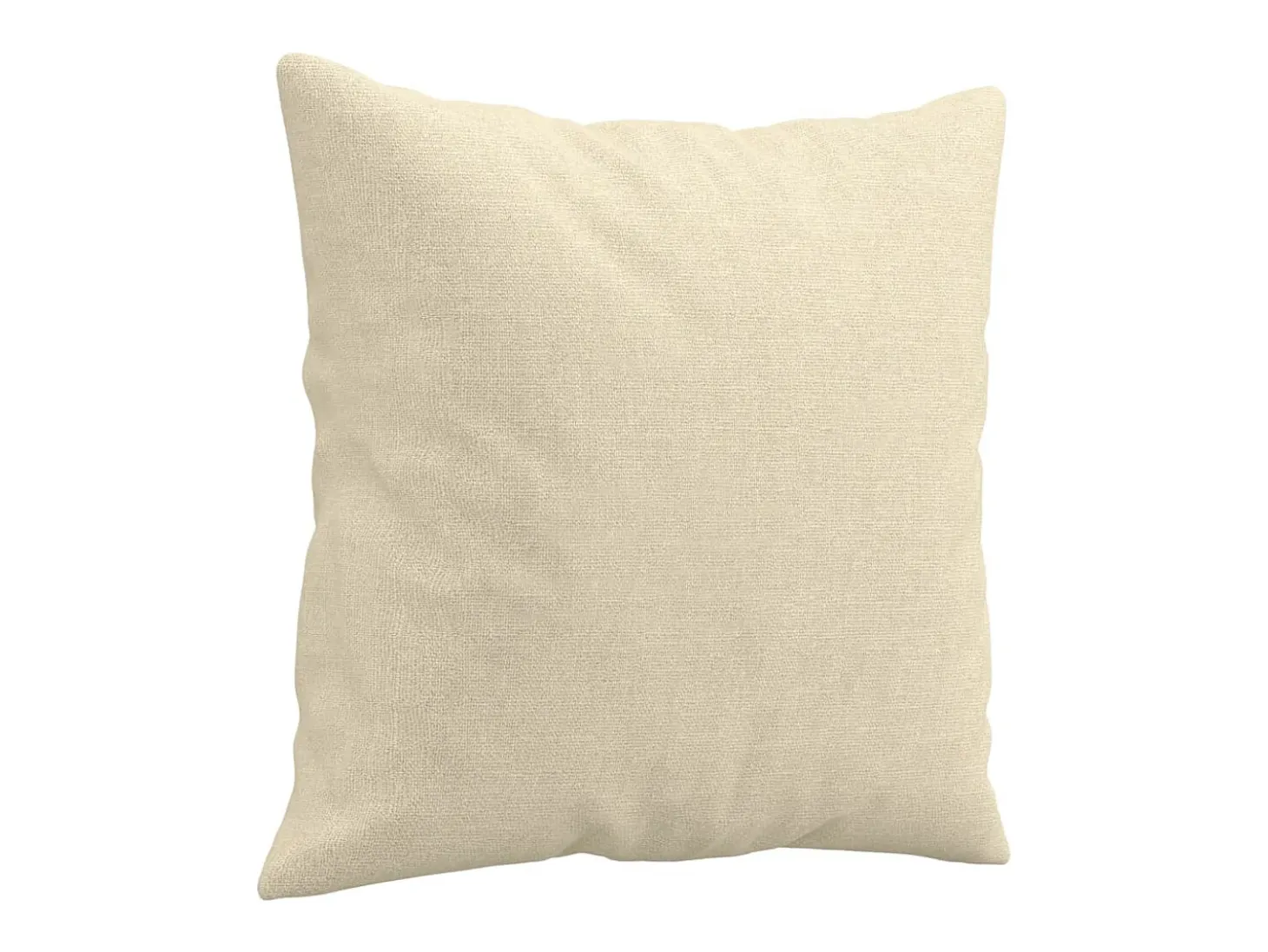 Sofá de 3 plazas con cojines tela color crema 180 cm