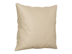 Sofá de 2 plazas con cojines tela microfibra color crema 120 cm