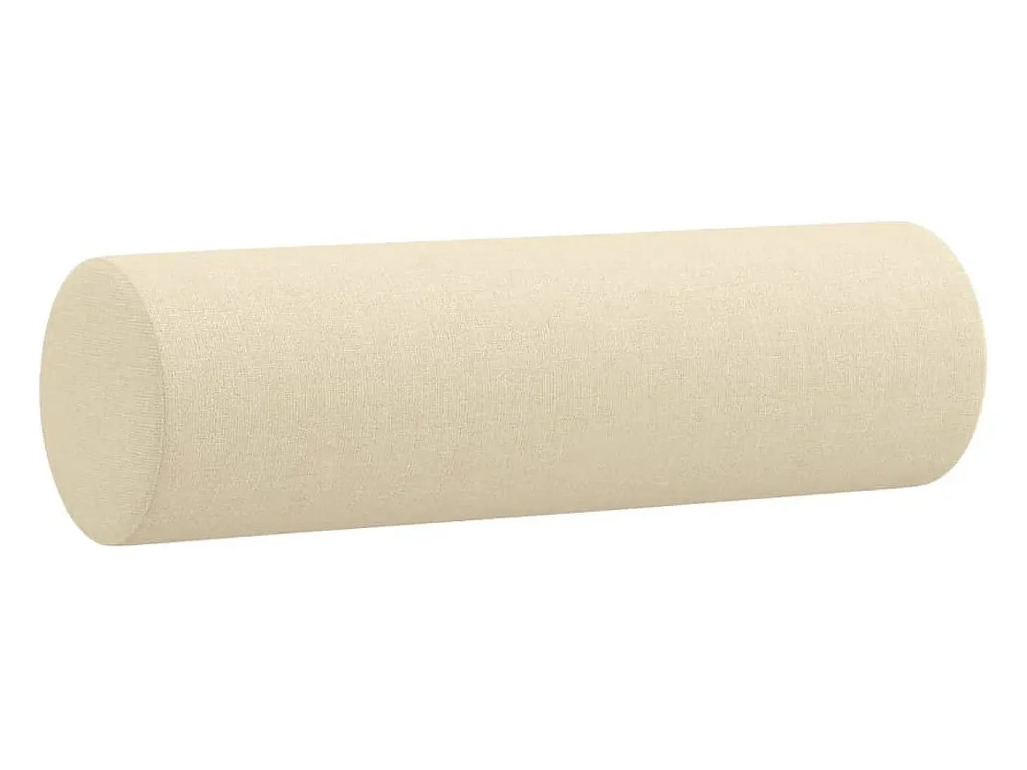 Sofá de 3 plazas con cojines tela color crema 180 cm