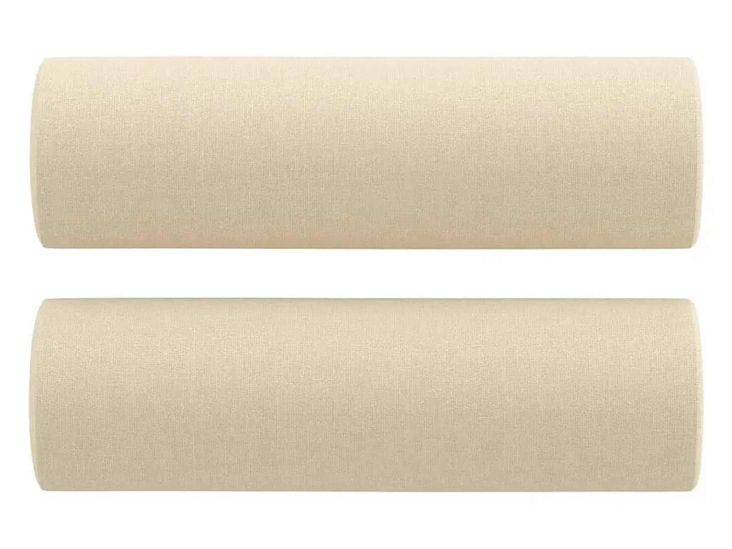 Sofá de 3 plazas con cojines tela color crema 180 cm
