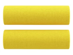 Sofá de 2 plazas con cojines tela amarillo claro 140 cm