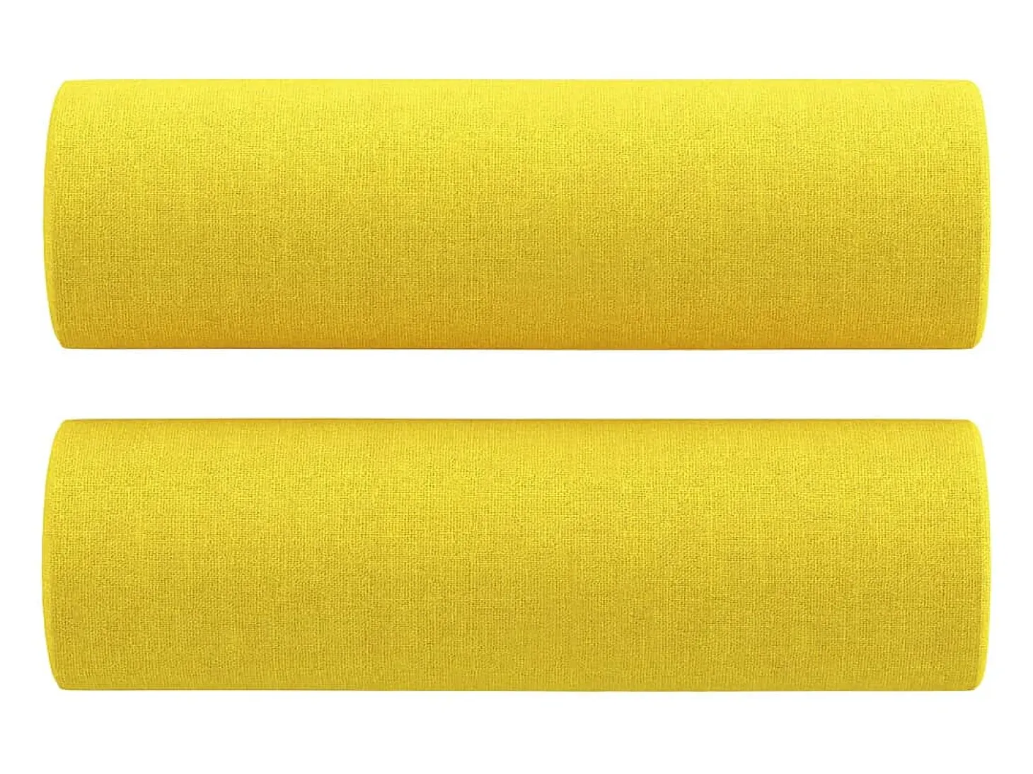 Sofá de 2 plazas con cojines tela amarillo claro 140 cm