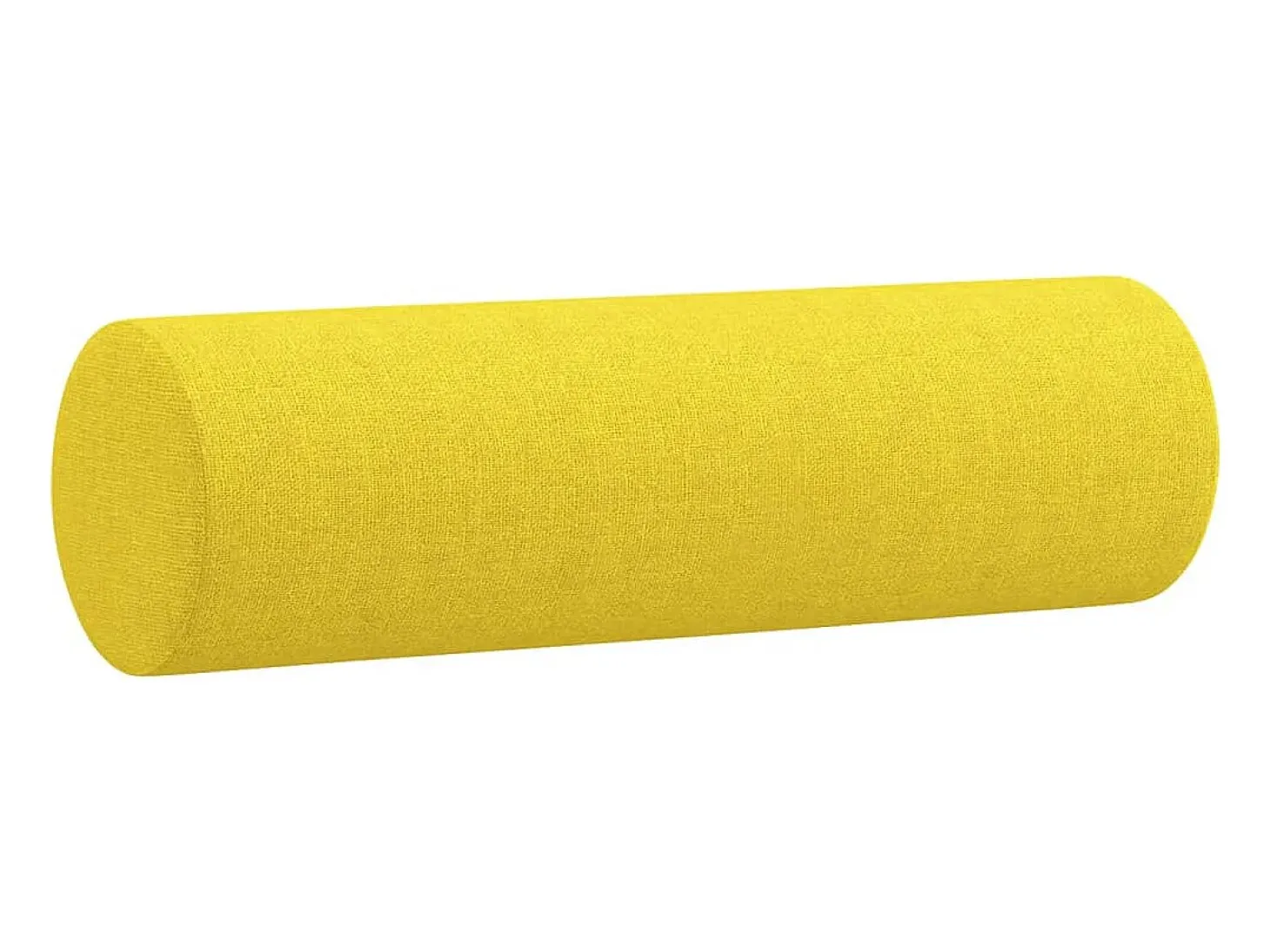 Sofá de 2 plazas con cojines tela amarillo claro 140 cm