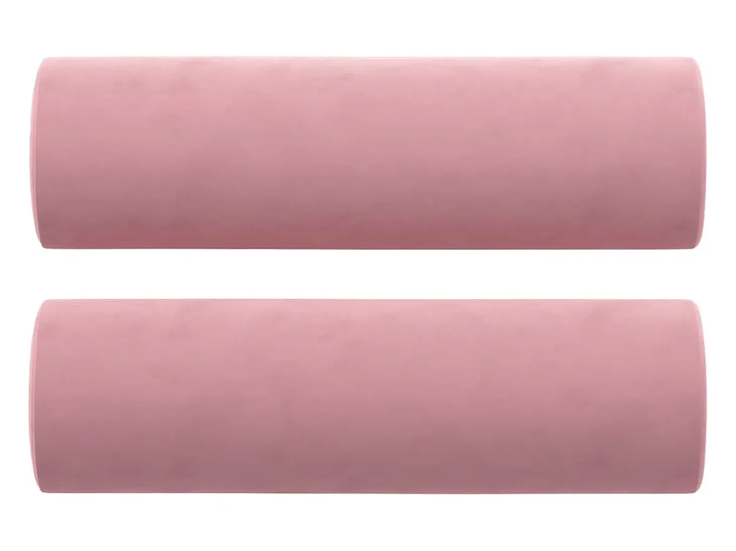 Sofá de 2 plazas con cojines terciopelo rosa 140 cm
