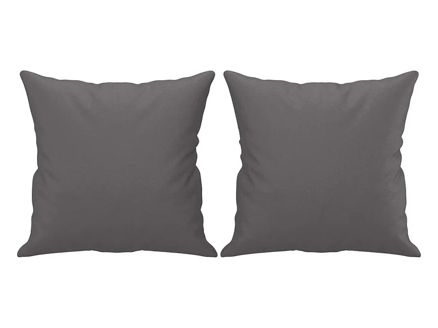 Sofá de 2 plazas con cojines cuero sintético gris 120 cm