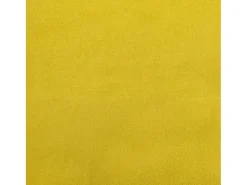 Sofá de 2 plazas con cojines terciopelo amarillo 120 cm