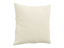 Sofá de 2 plazas con cojines terciopelo color crema 140 cm