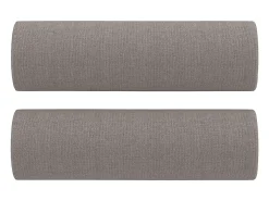 Sofá de 2 plazas con cojines tela gris taupe 120 cm
