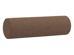 Sofá de 3 plazas con cojines tela marrón 180 cm