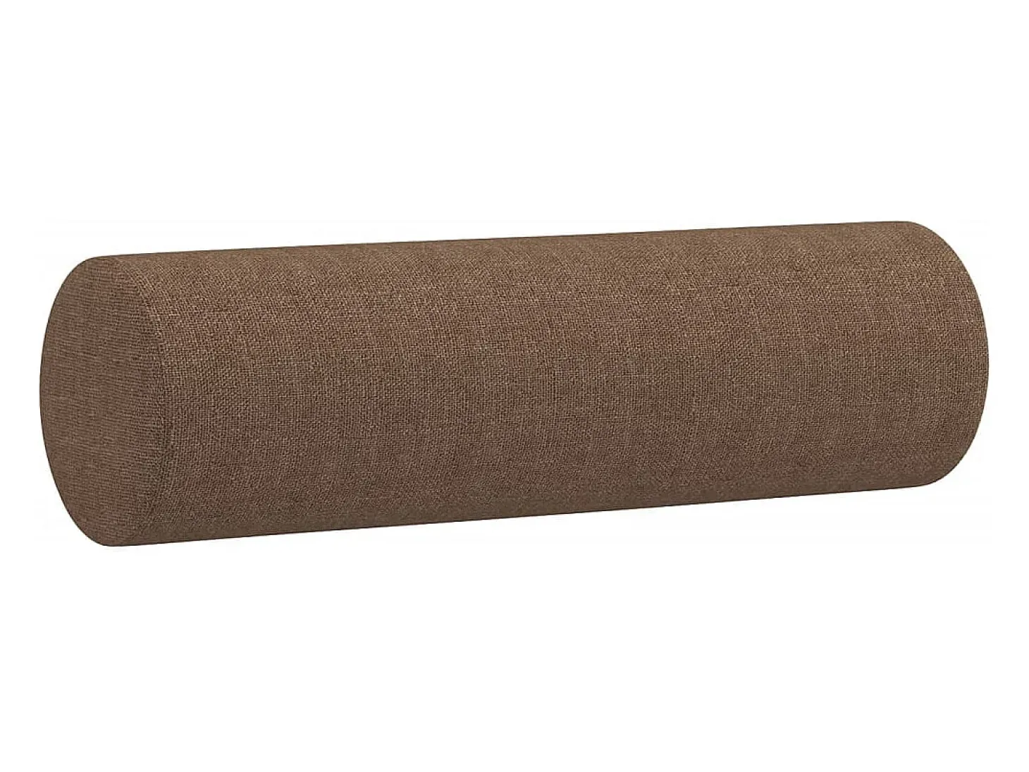Sofá de 3 plazas con cojines tela marrón 180 cm