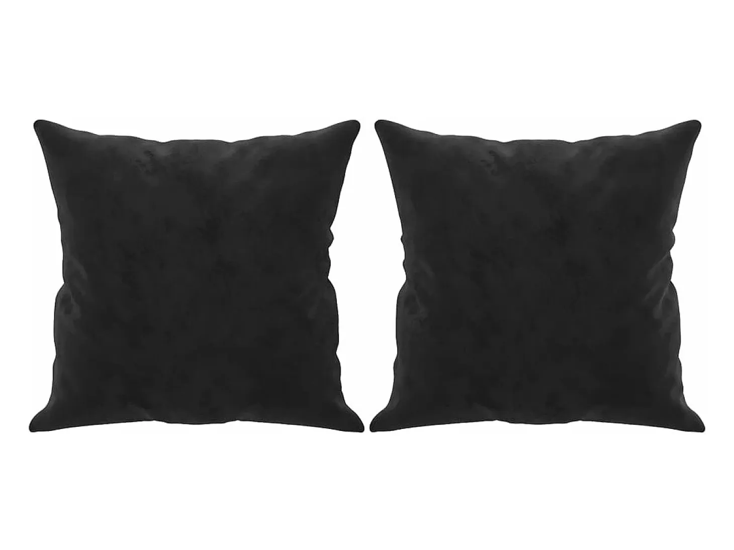 Sofá de 2 plazas con cojines terciopelo negro 120 cm