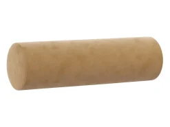 Sofá de 2 plazas con cojines terciopelo marrón 140 cm