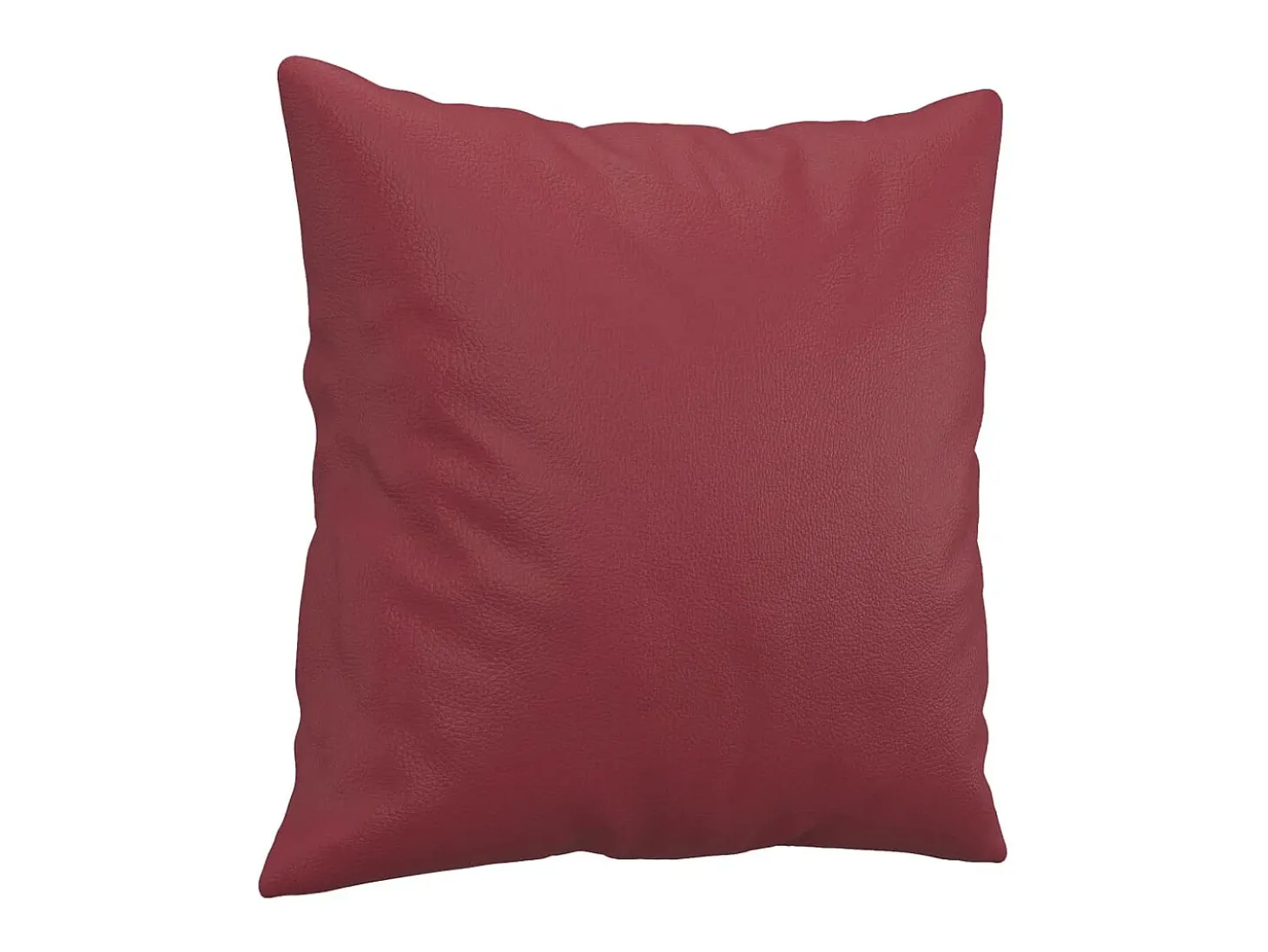 Sofá de 2 plazas con cojines cuero sintético rojo tinto 140 cm