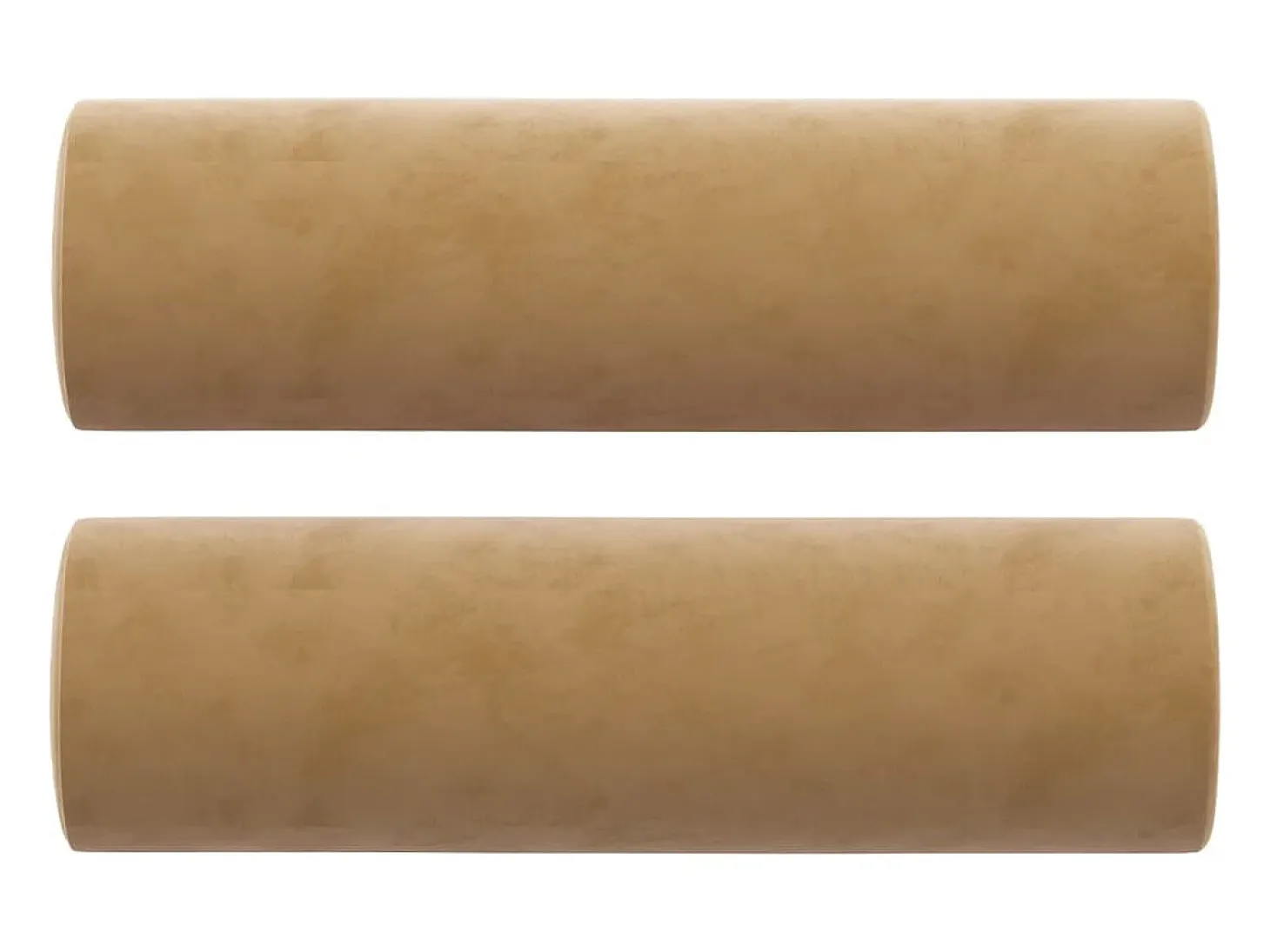 Sofá de 2 plazas con cojines terciopelo marrón 120 cm