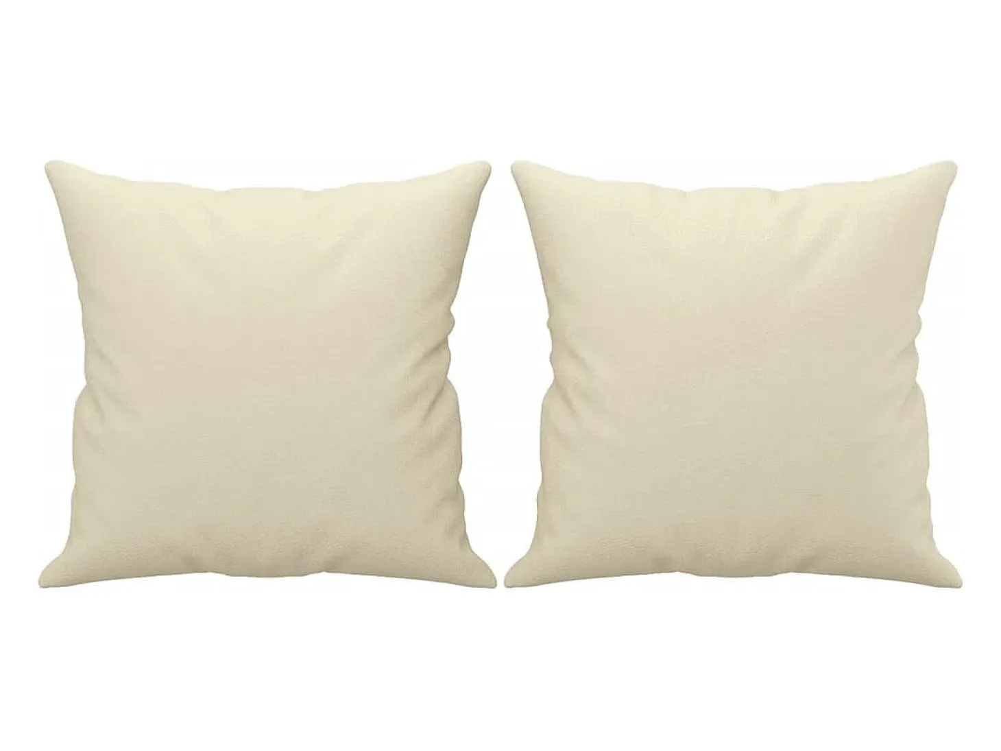 Sofá de 2 plazas con cojines cuero sintético color crema 140 cm