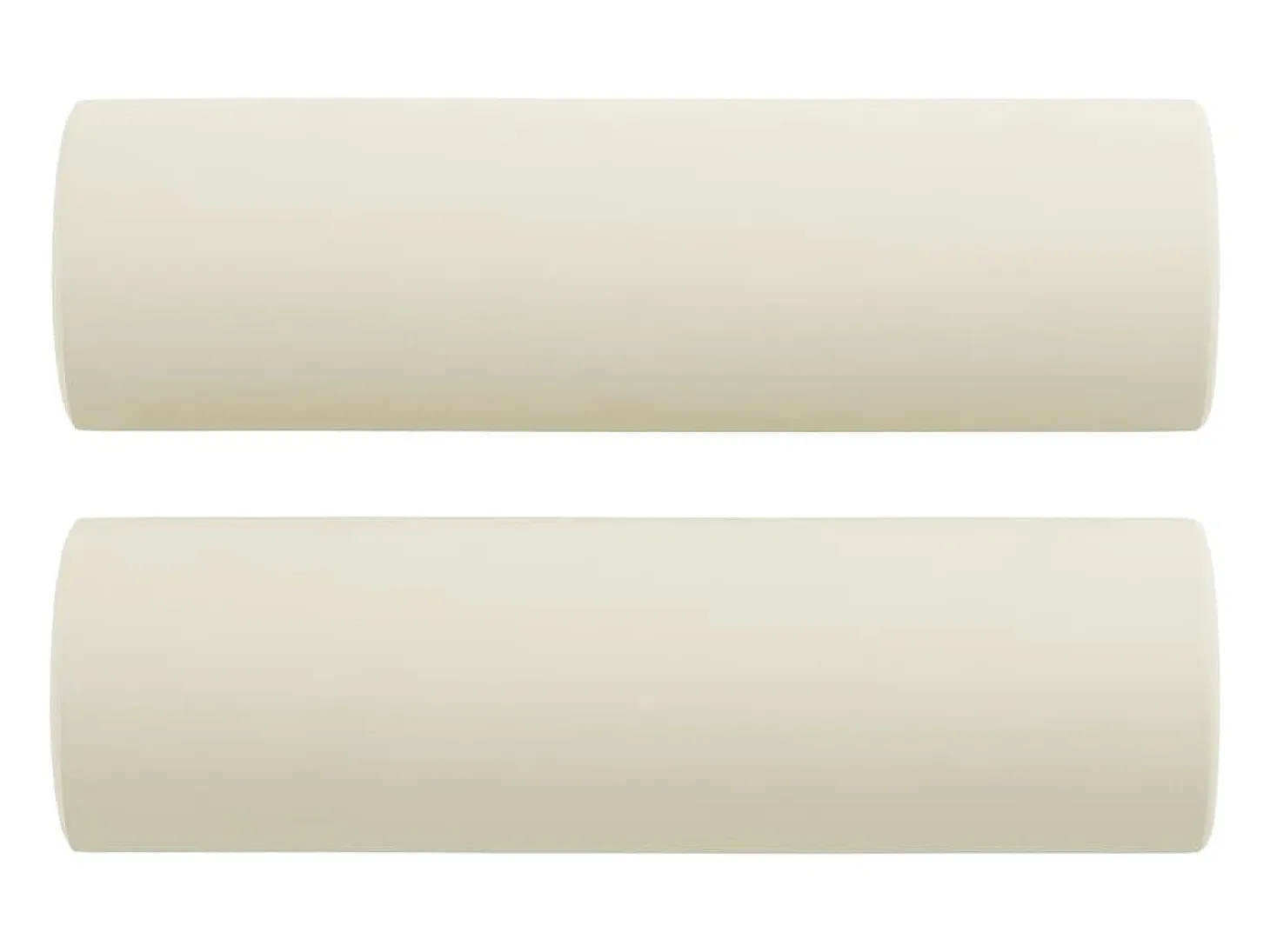 Sofá de 3 plazas con cojines terciopelo color crema 180 cm