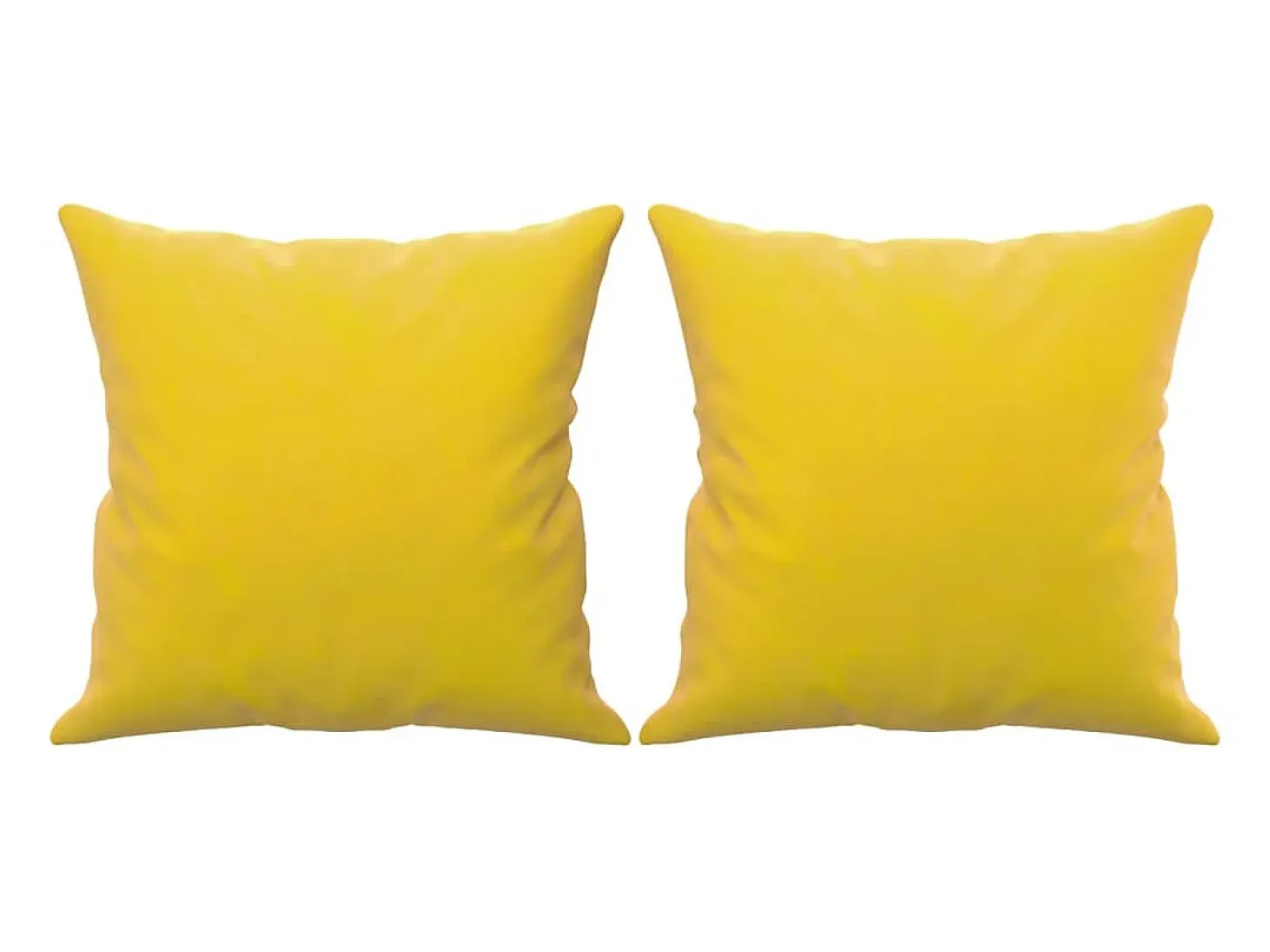 Sofá de 2 plazas con cojines terciopelo amarillo 120 cm ES358065