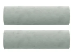 Sofá de 3 plazas con cojines terciopelo gris claro 180 cm