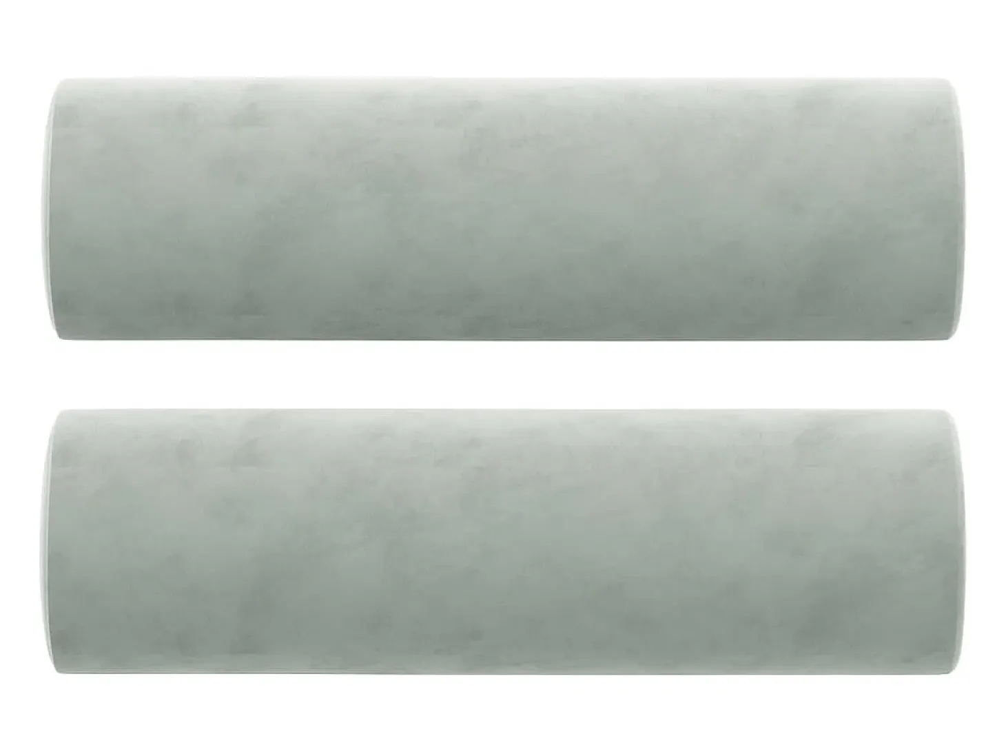 Sofá de 3 plazas con cojines terciopelo gris claro 180 cm