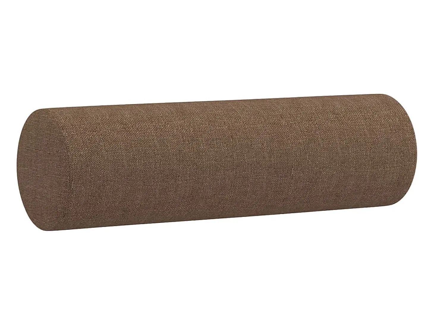 Sofá de 3 plazas con cojines tela marrón 180 cm
